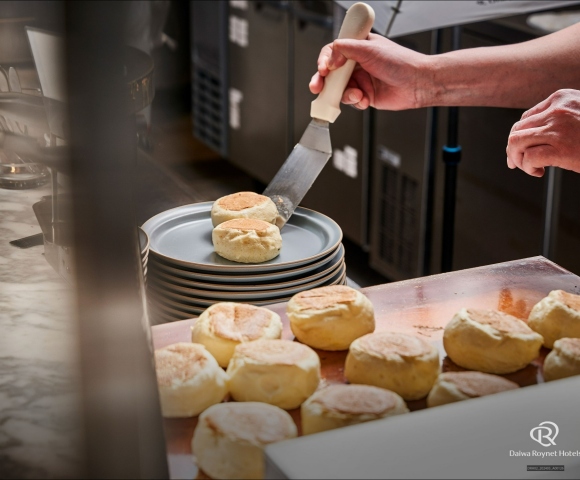焼き立てのぷるふわパンケーキ